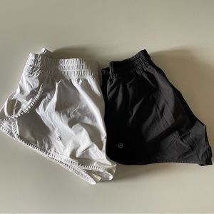Lululemon black and white athletic shorts bundle!